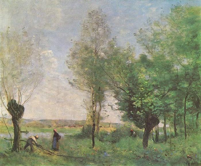 Jean-Baptiste-Camille Corot Erinnerung an Coubron oil painting picture